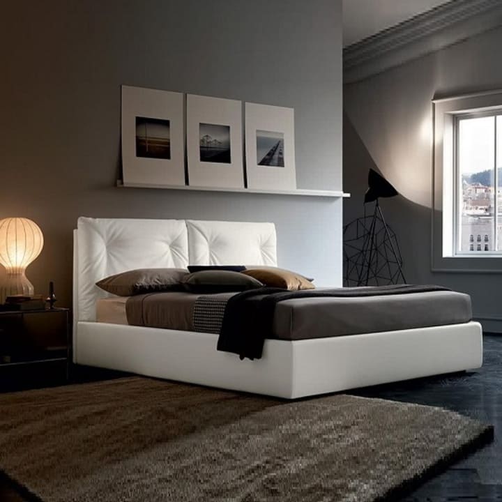 Кровать из экокожи КН-355